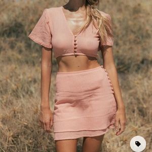 Savannah Morrow The Label Azalia Skirt in Pink/Small